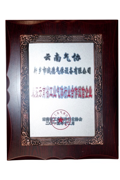 云南省工(gōng)业气体(tǐ)行业合作(zuò)诚信企业